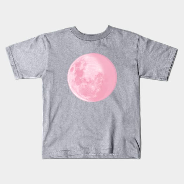 PinkMoon Kids T-Shirt by MaeMerch